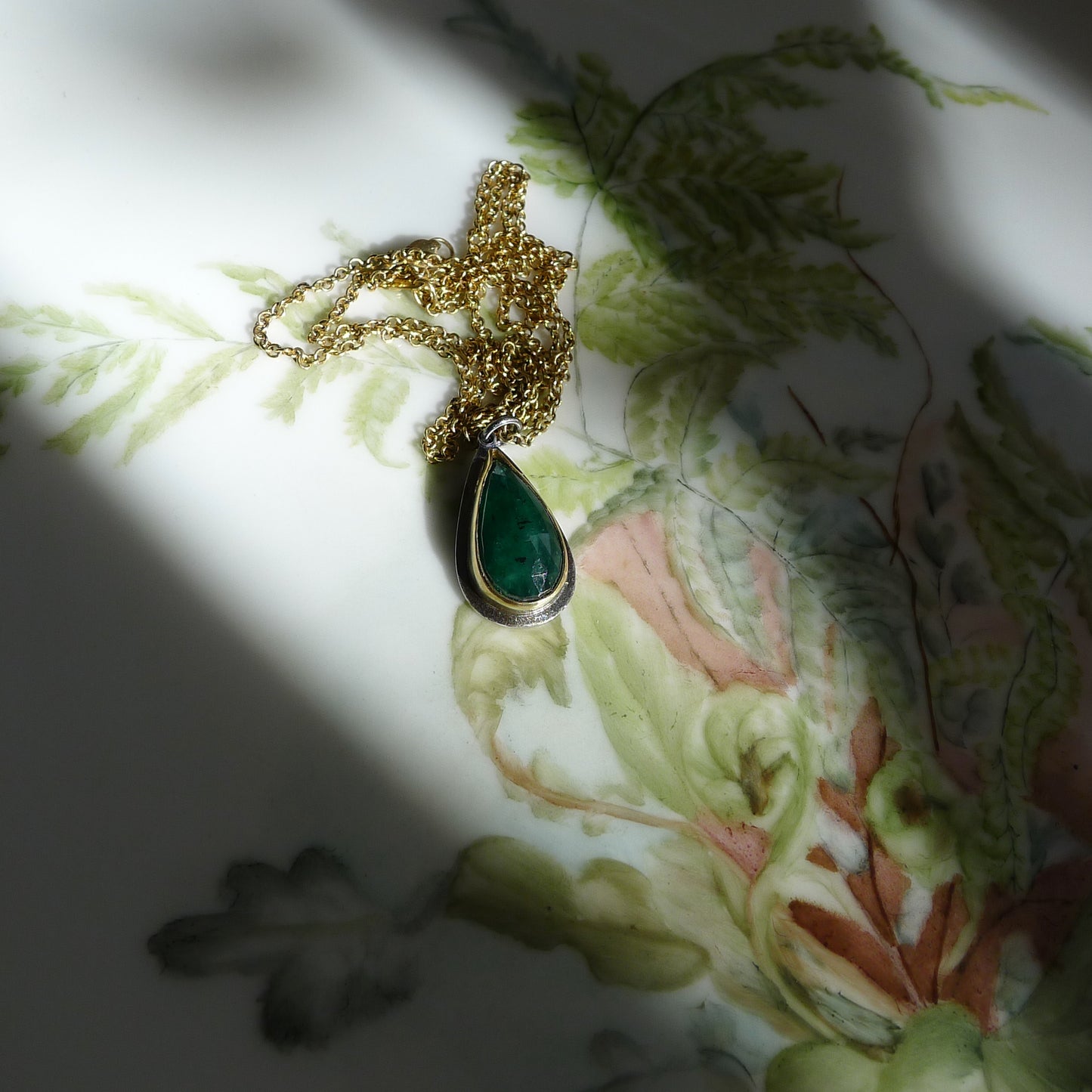 Faceted Emerald Pendant