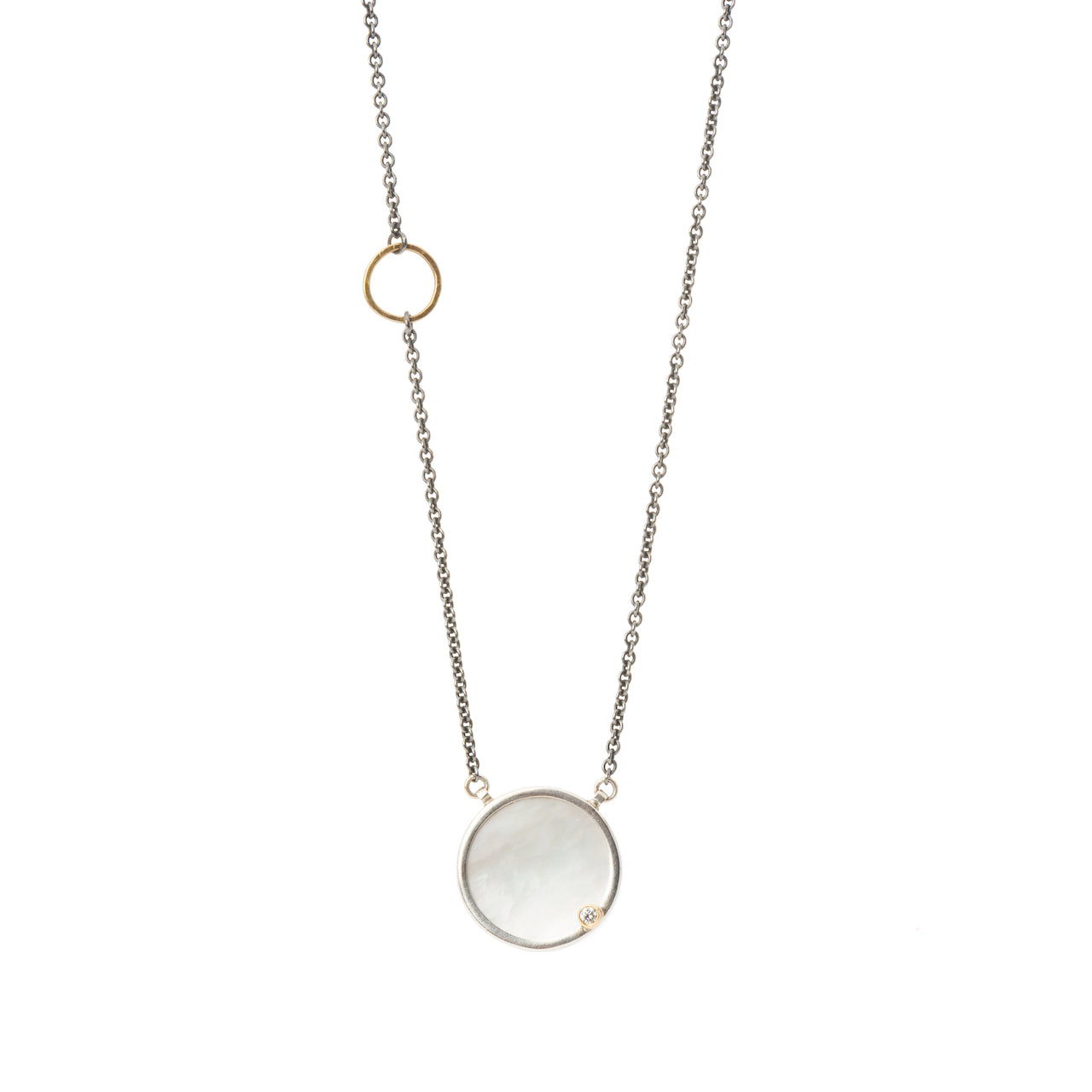 Mother of Pearl and Diamond Pendant