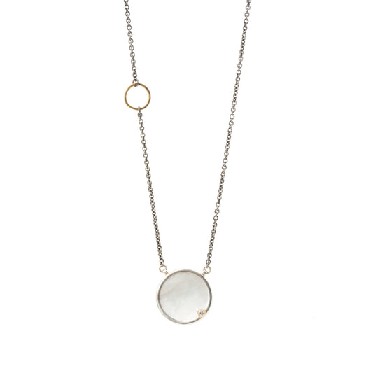 Mother of Pearl and Diamond Pendant