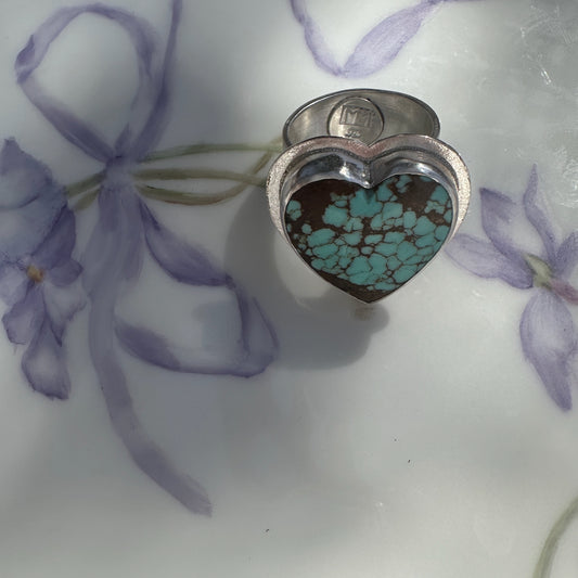 Turquoise Heart Ring