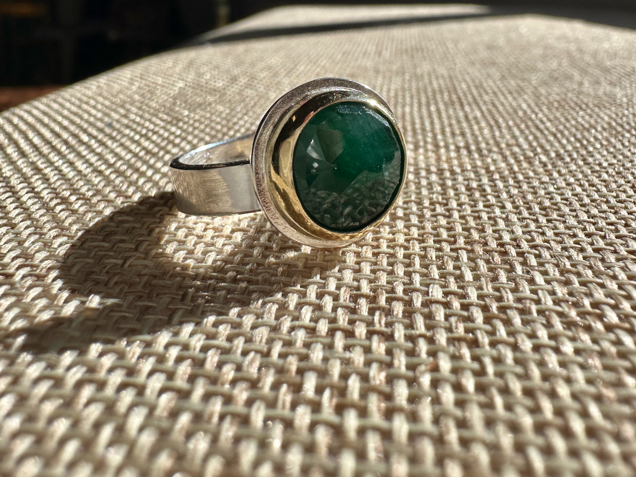 Rosecut Emerald Ring